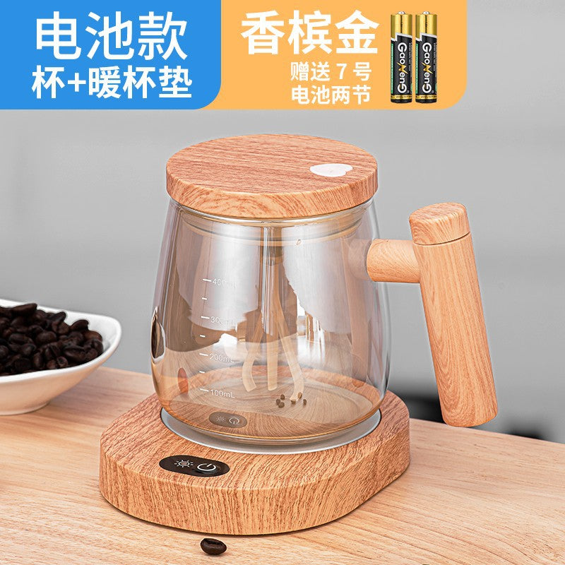 Japanese Automatic Stirring Glass Mug for Coffee & More