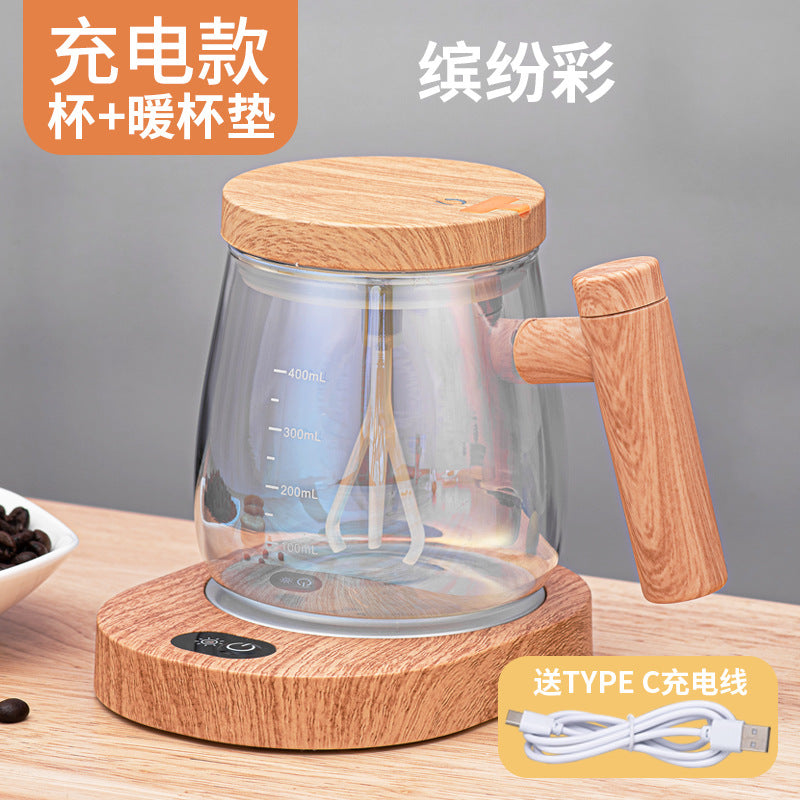 Japanese Automatic Stirring Glass Mug for Coffee & More