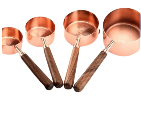 Measuring Cup Set with Rose Gold Stainless Steel Spoons