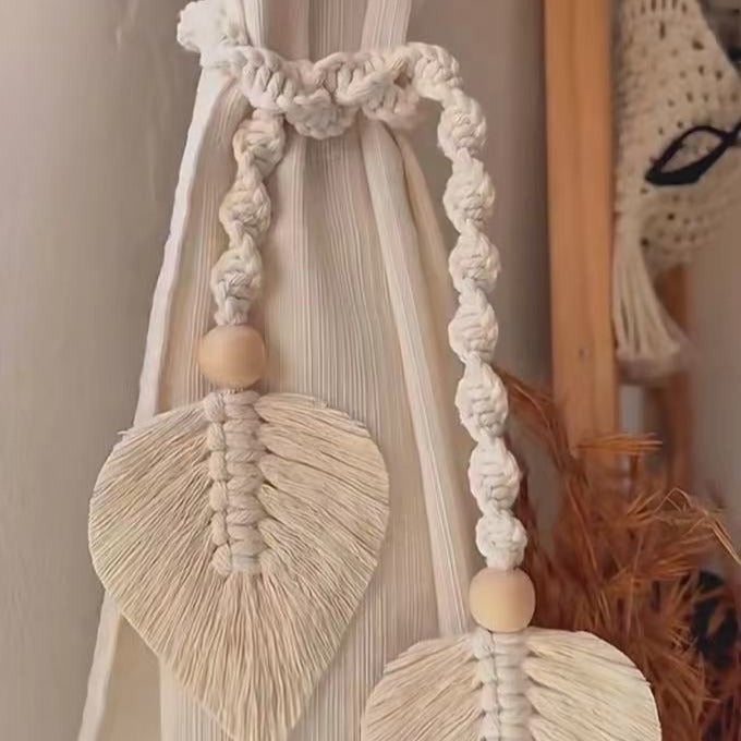 Bohemian Leaf Tie Curtains for Living Room and Bedroom