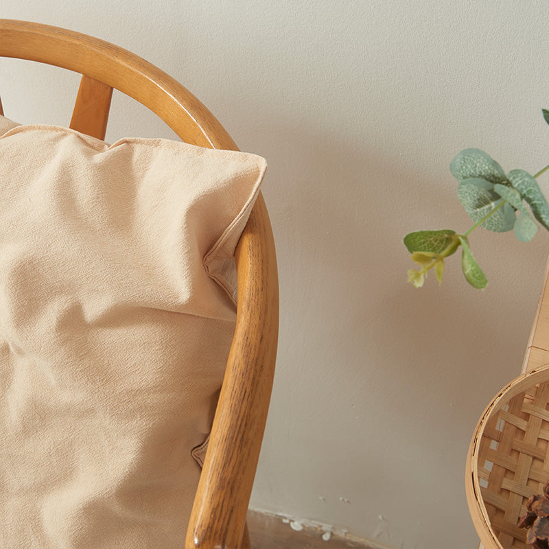 Retro Washed Cotton Pillow in Pure Color