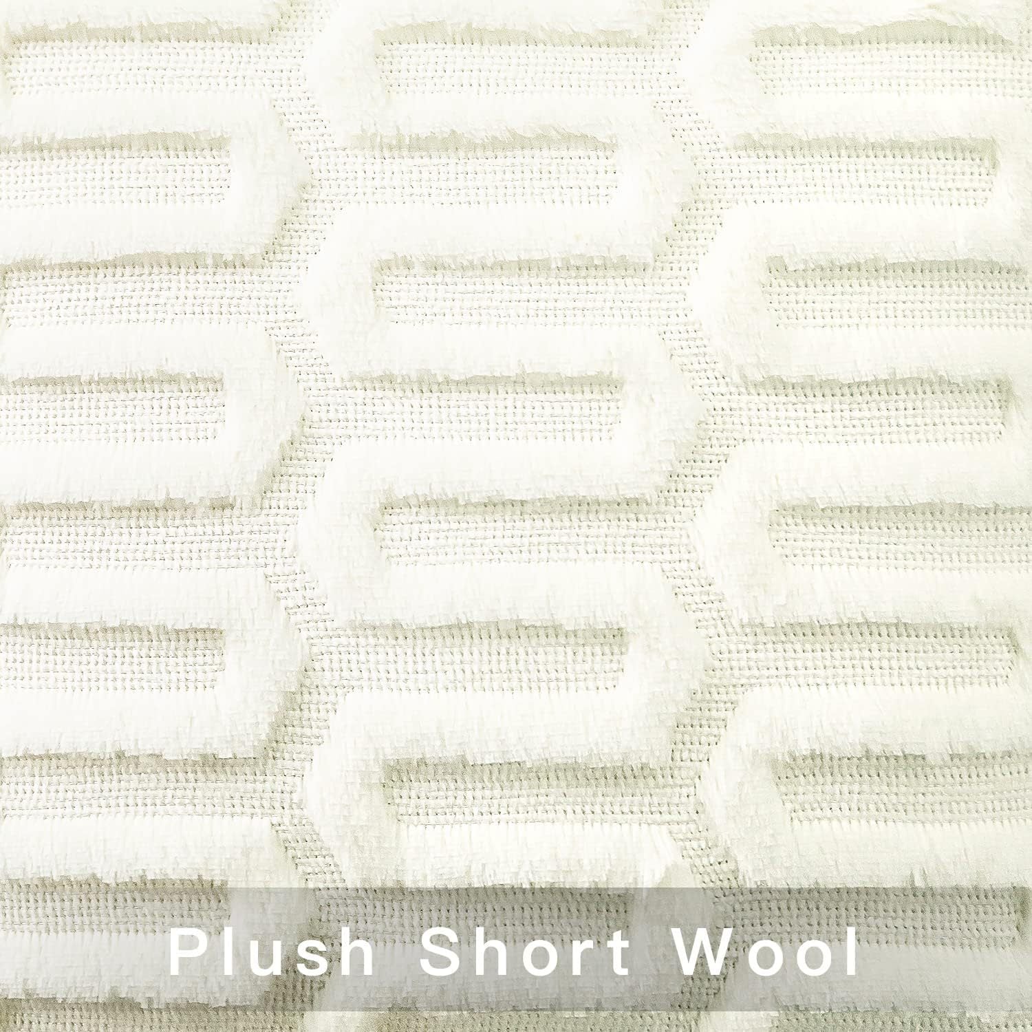 Creative Geometric Plush Pillow Cover for Living Room