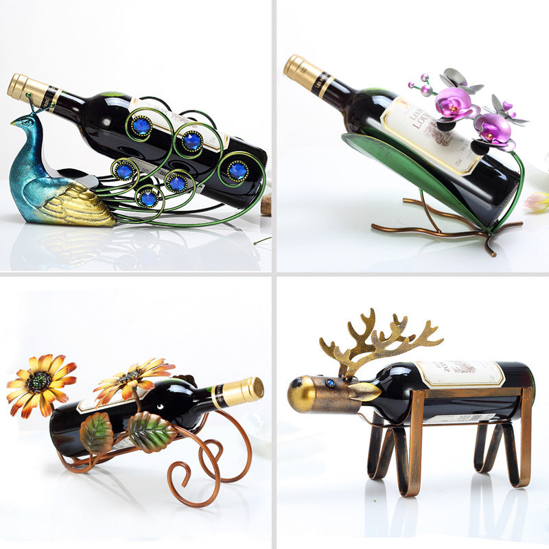 Modern European Style Creative Wine Rack Decoration