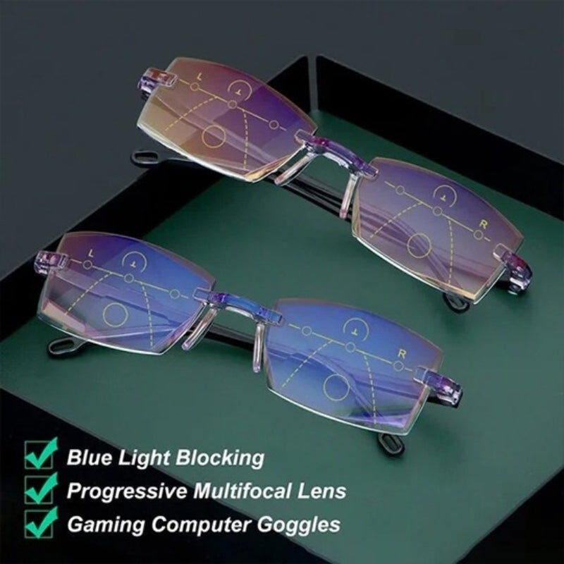 Smart Zoom Anti-Blue Light Reading Glasses for All